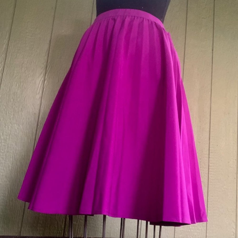 H&M "shocking purple" pleated skirt
